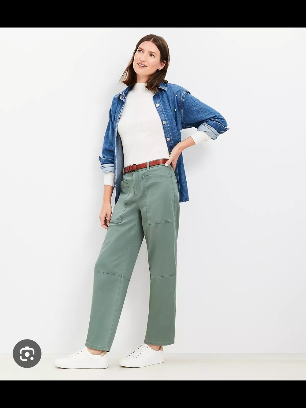 Loft Utility Barrel Pants in Twill